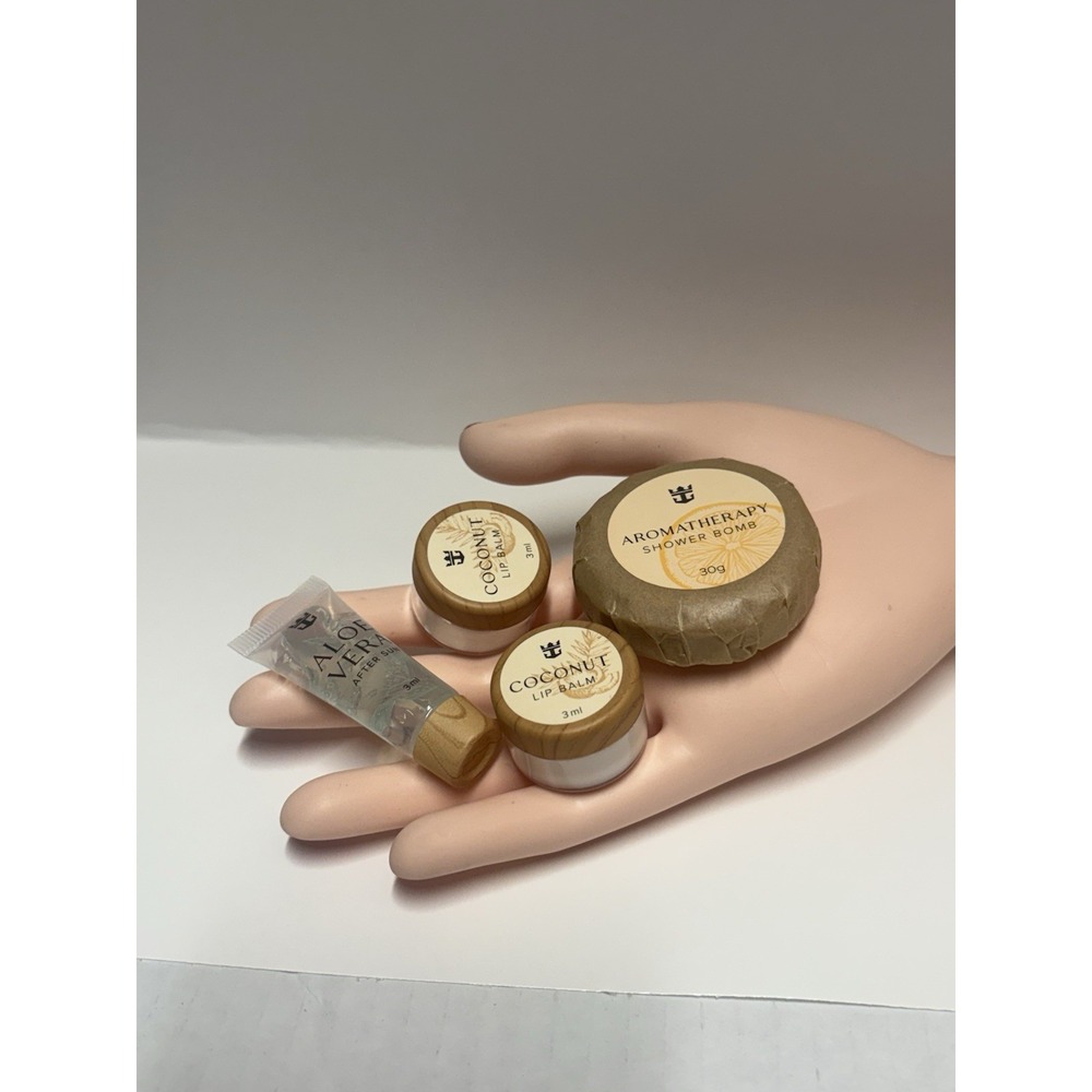 Royal Caribbean Cruises Suite Class Head band lip balm shower balm eye pads - Picture 8 of 16